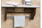 Mensola stile shabby con porta teli da bagno e 4 cassetti